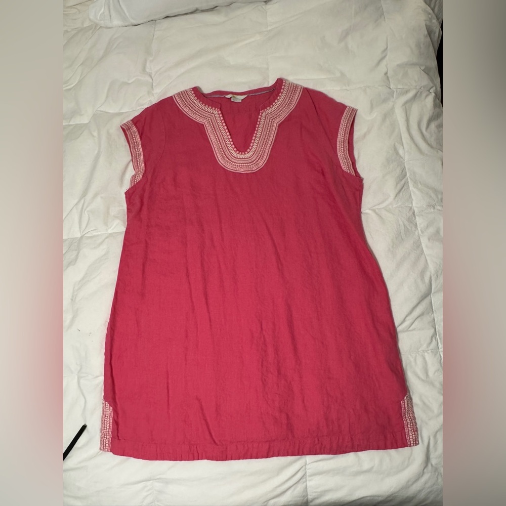 Boden Pink Linen Dress
